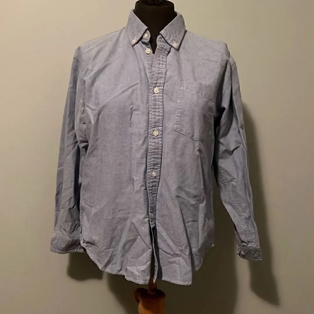 GAP Kid’s Blue Long Sleeve Authentic Oxford Button Down Shirt